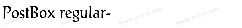 PostBox regular字体转换